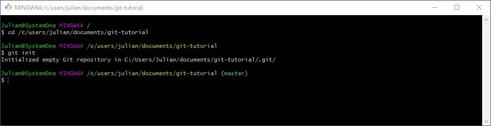 Git-Bash : modification et génération de répertoire