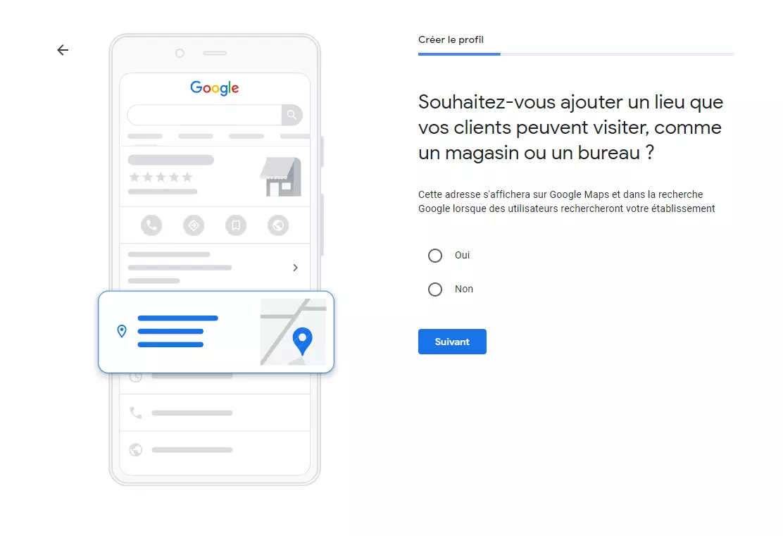 Inscrivez-vous à Google My Business : ajouter un emplacement