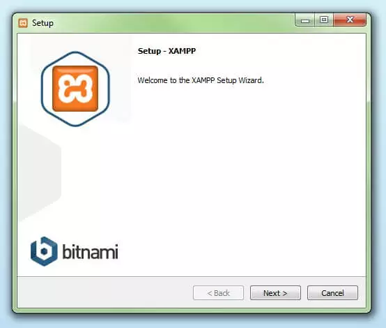 Ecran de démarrage du Xampp-Setup-Wizard