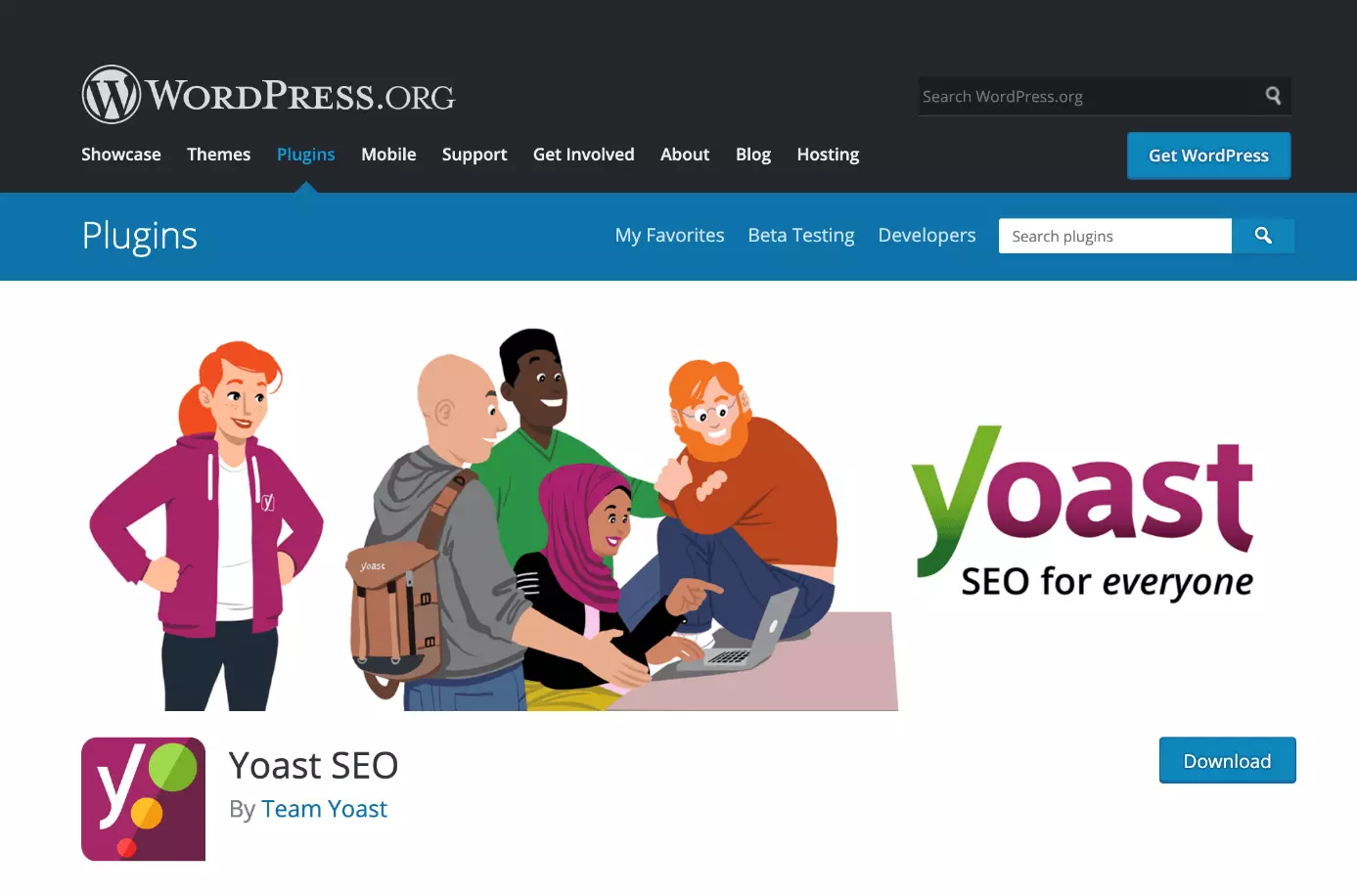 Plugin de SEO WordPress Yoast SEO sur WordPress.org