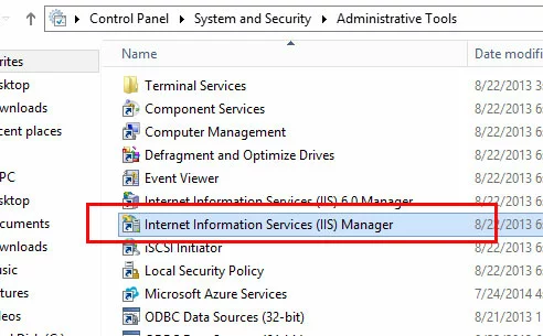 Outils d’administration : gestionnaire des services Internet (IIS)
