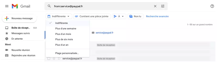 Recherche Gmail avec des opérateurs de recherche : restreindre les résultats de façon ciblée