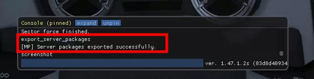 Exporter les fichiers du serveur ETS2 par l’intermédiaire de la console