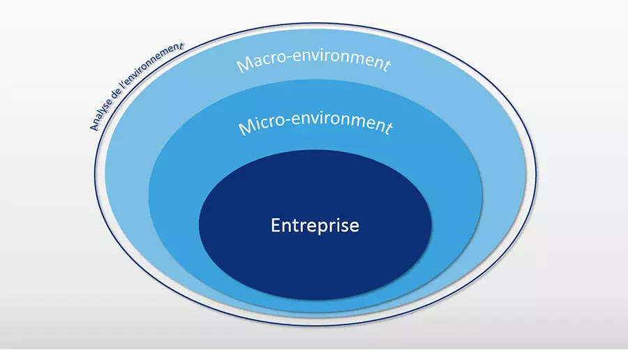 Représentation schématique des niveaux environnementaux les plus pertinents.