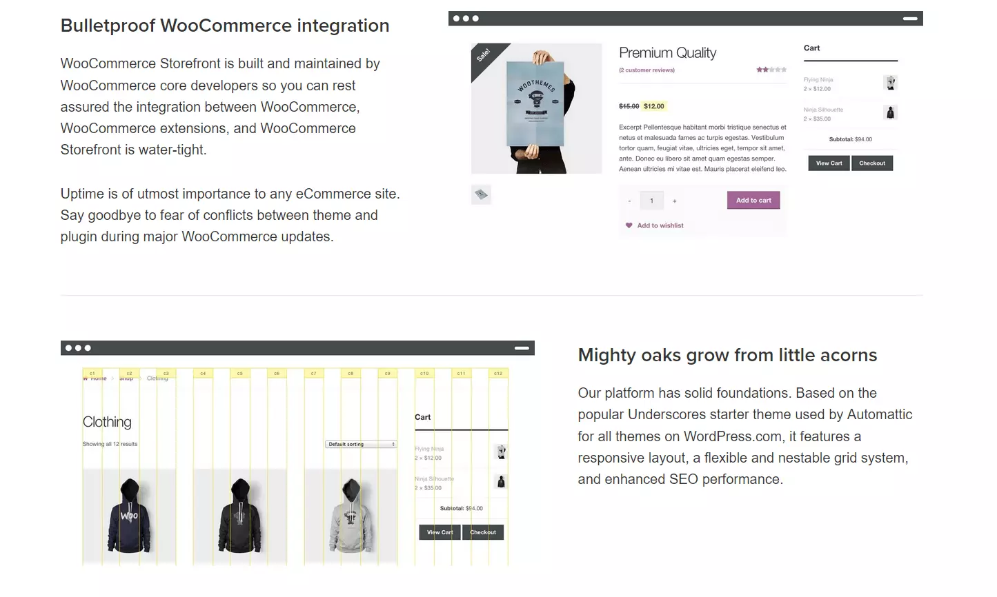 Page d’accueil de WooCommerce