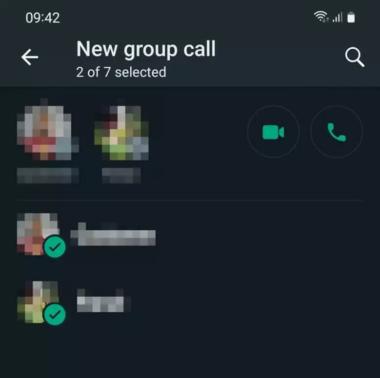 WhatsApp : sélectionnez les contacts à inviter dans l’appel de groupe