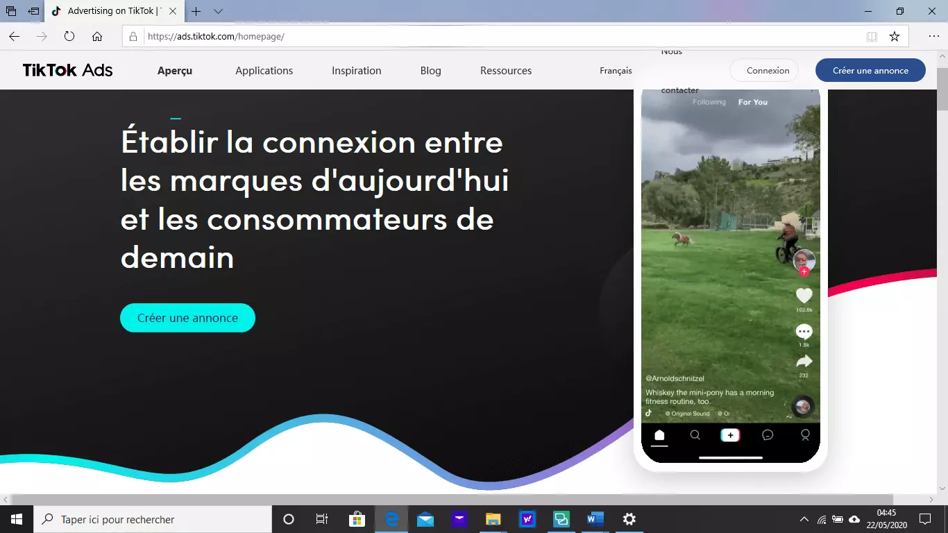 TikTok Ads, le service publicitaire de TikTok