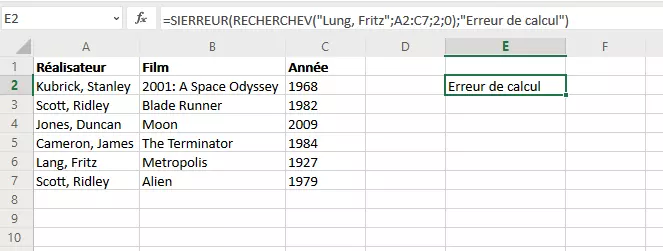 Exemple de combinaison des fonctions SOMME SI et RECHERCHEV dans Excel