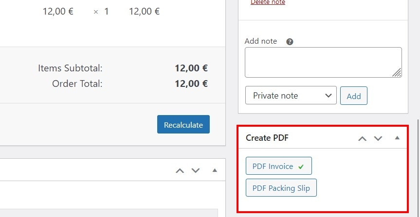 Créer une facture PDF dans le backend de WooCommerce