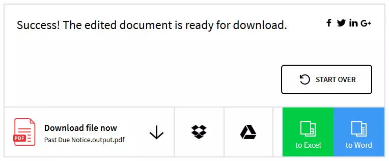 Télécharger et convertir le document PDF édité