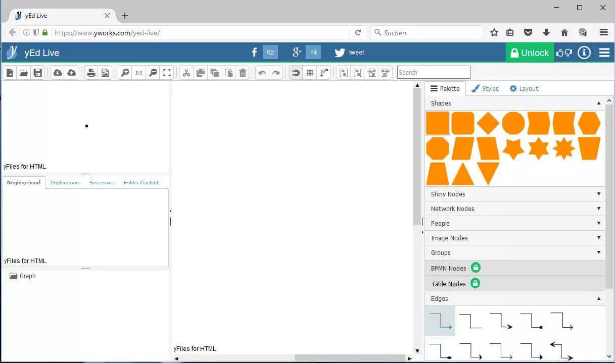 yEd Live : version en ligne de yEd-Editor