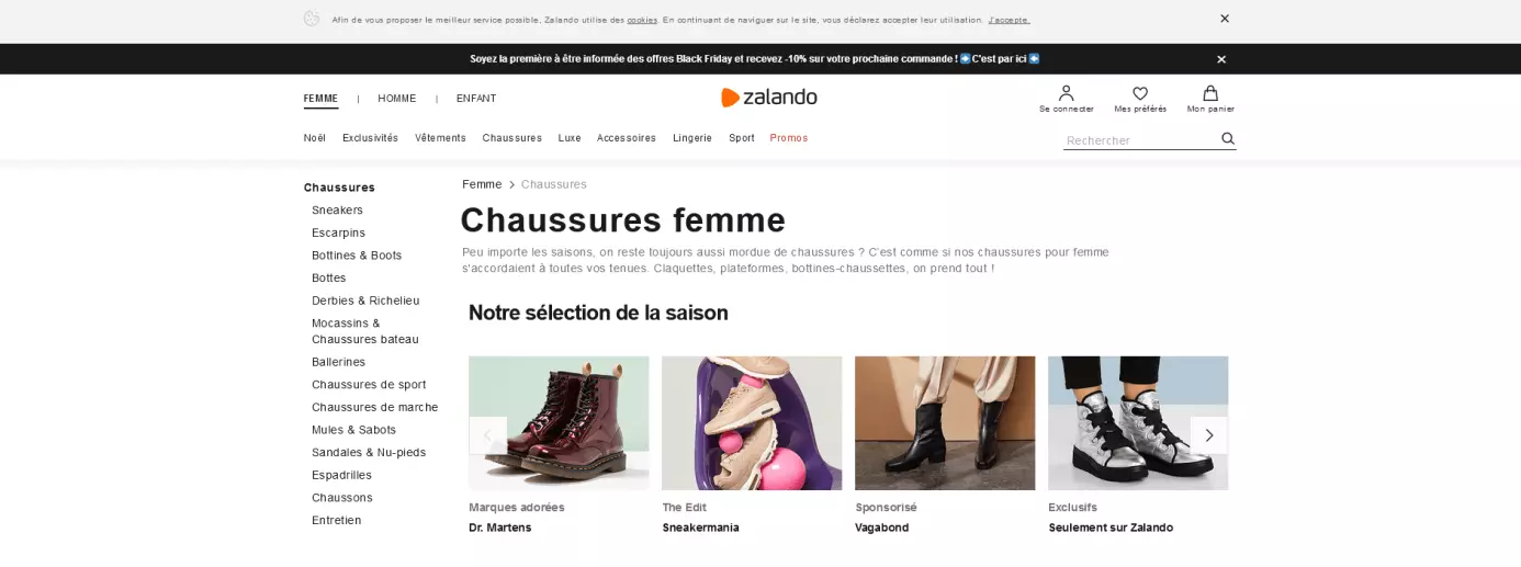 La boutique en ligne Zalando