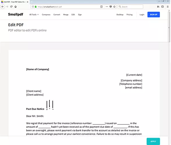 Ajouter des dessins aux PDF avec Smallpdf