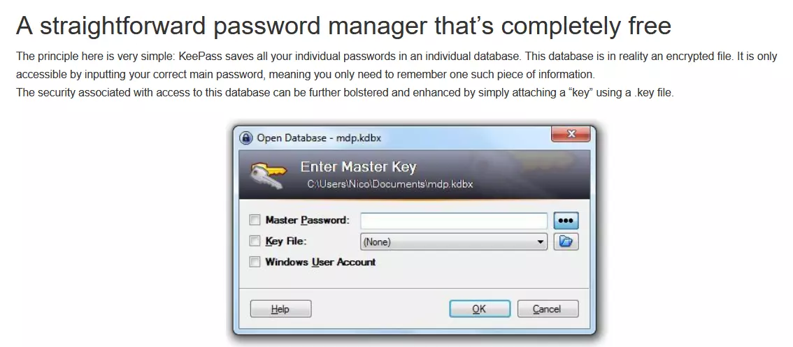 Gestionnaire de mots de passe KeePass