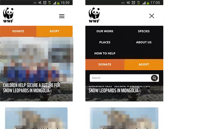 Exemple de trame de navigation, WWF