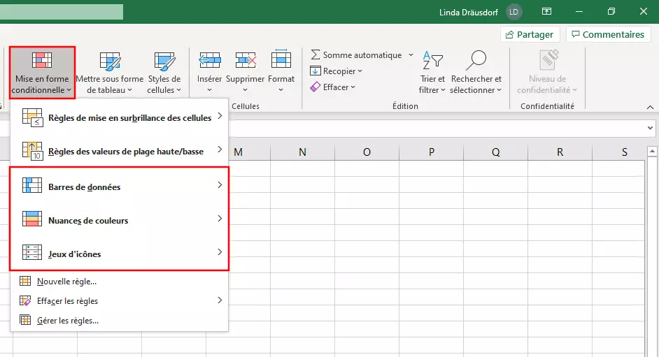 Excel : mise en forme conditionnelle basée sur les valeurs