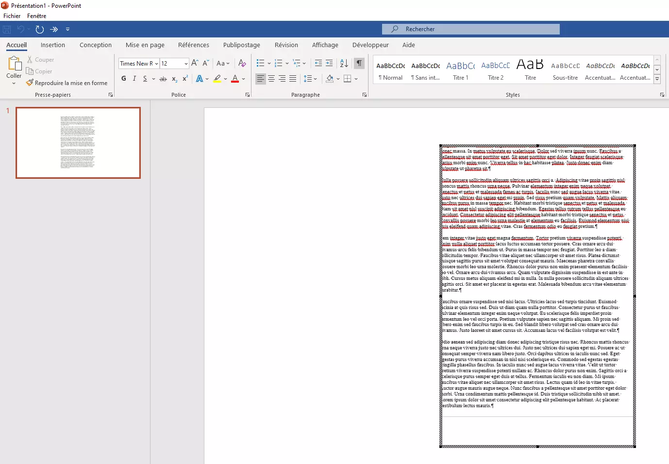 Insérer un fichier Word dans PowerPoint : modifier l’objet