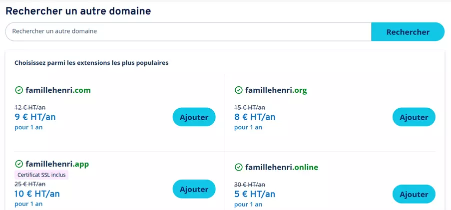 L’outil Domain Checker de IONOS