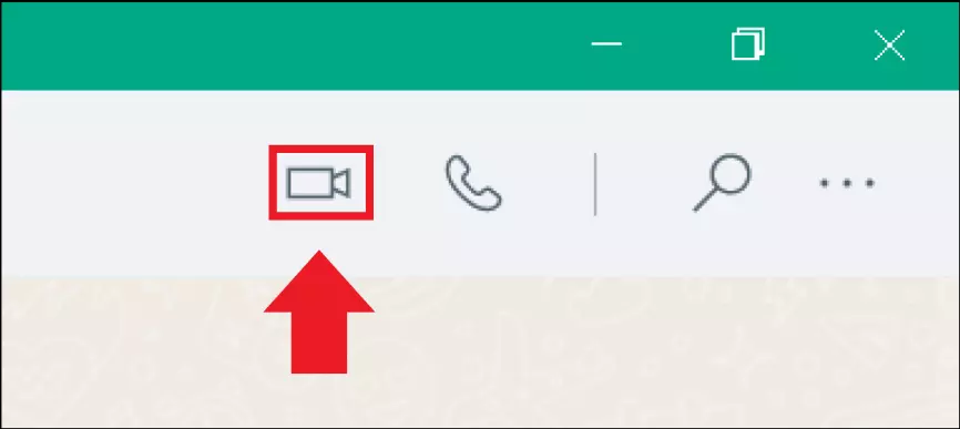L’icône de la caméra pour la fonction vidéo de WhatsApp