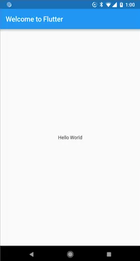 Application simple « Hello World » avec Flutter