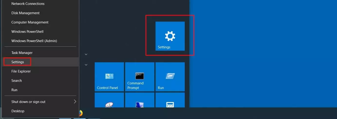 Windows 10 : Case et rubrique « Paramètres »