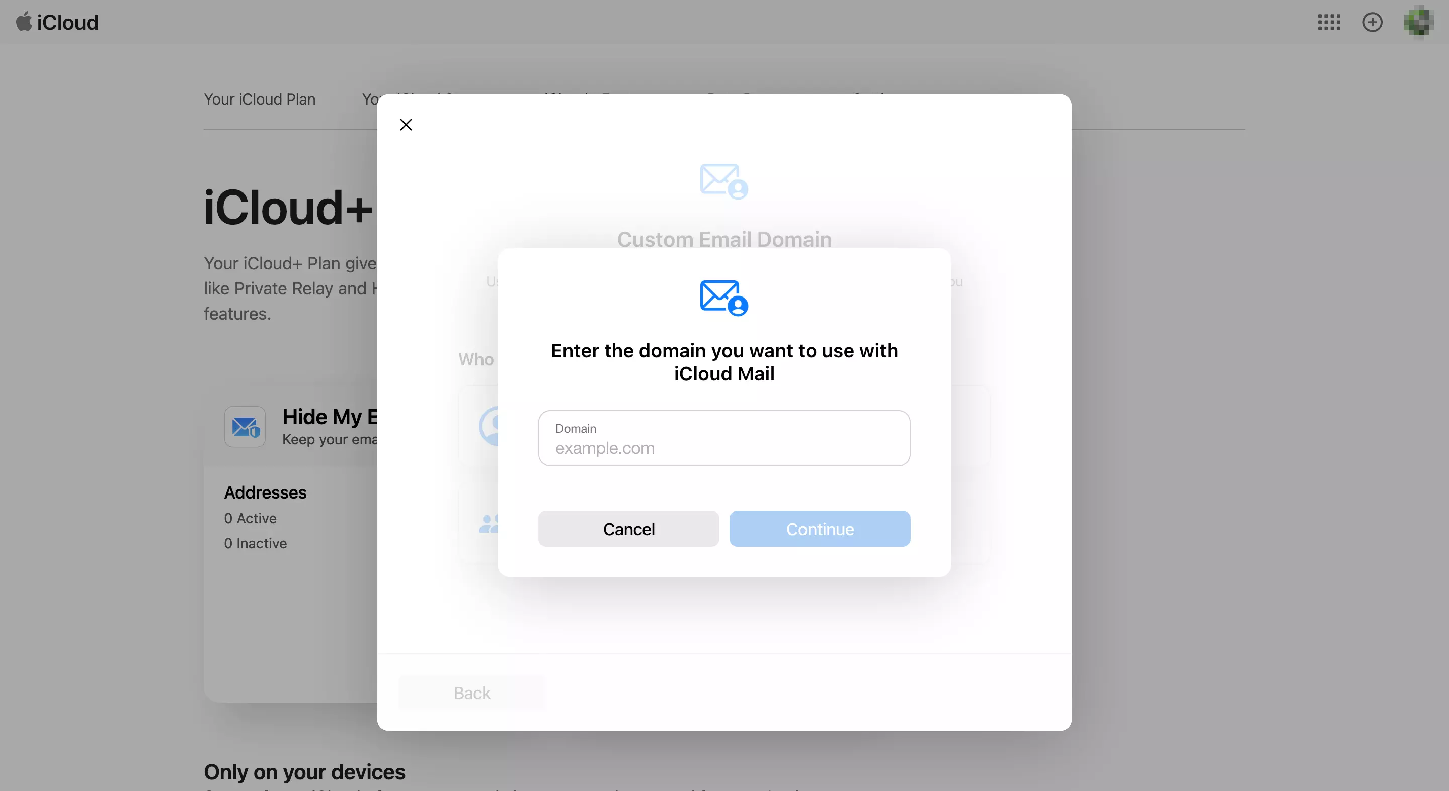 Mail iCloud : configurer son propre domaine de messagerie