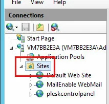 Gestionnaire IIS : « Sites »