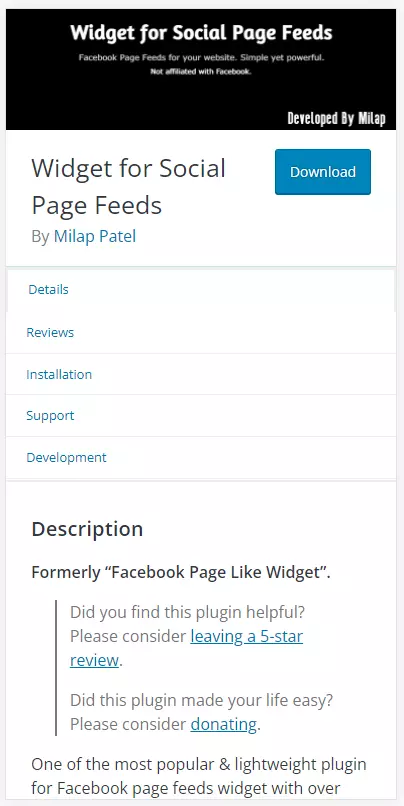 Widget for Social Page Feeds sur wordpress.org