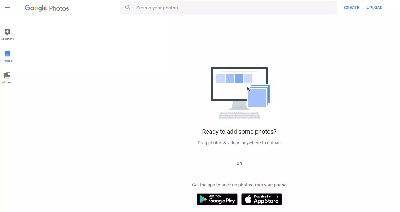 Aperçu de l’interface utilisateur Google Photos