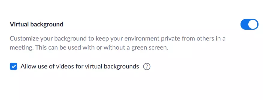 Réglages de l’image de fond virtuel sur Zoom