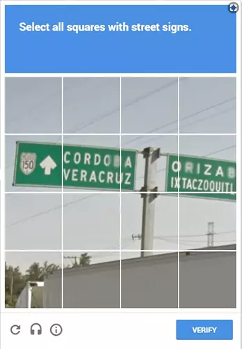 reCAPTCHA basé sur Google Street View