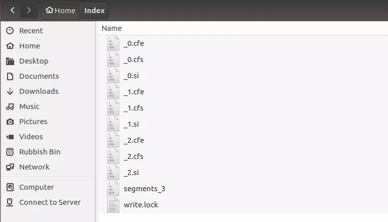 Fichiers index d’Apache Lucene