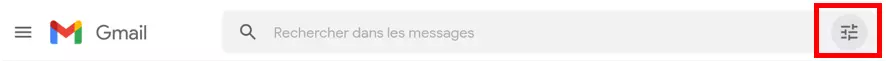 Boîte de réception Gmail : afficher les options de recherche