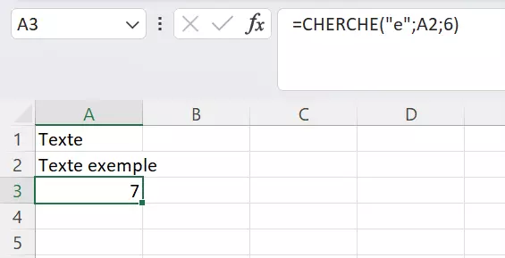 Utilisation de la fonction CHERCHE d’Excel pour déterminer l’emplacement de certains caractères