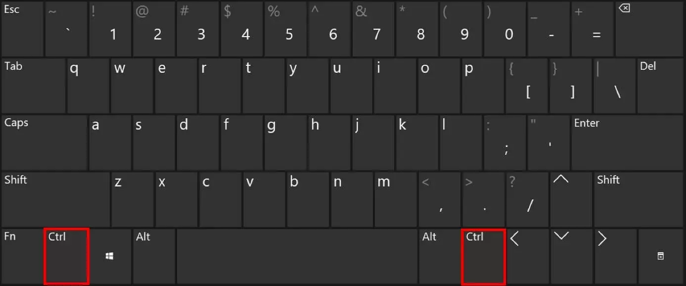 Clavier Windows : la touche Ctrl