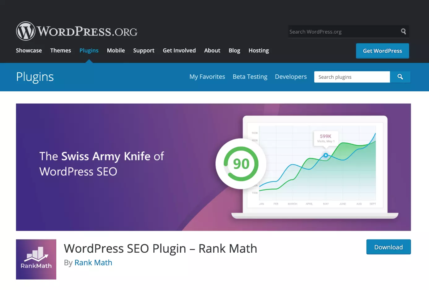 Rank Math sur WordPress.org