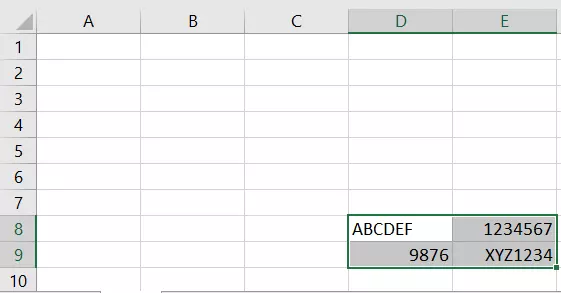 Excel : insérer une plage de cellules coupée