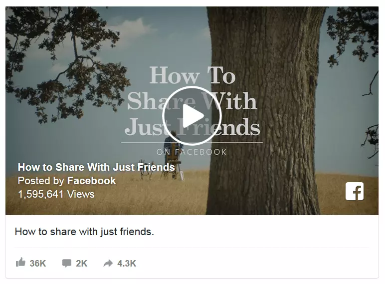 Vidéo embedded de Facebook