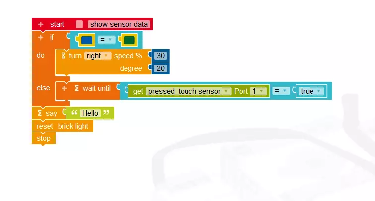 Programmation graphique avec des éléments visuels en NEPO