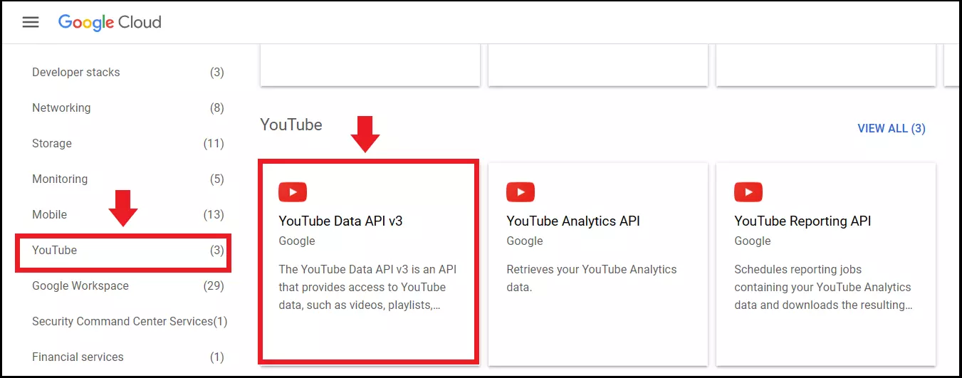 Aperçu des API YouTube dans Google Cloud