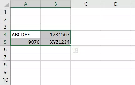 Excel : sélectionner les cellules à déplacer