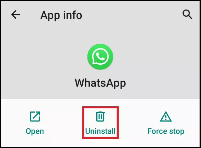 Désinstaller WhatsApp depuis les paramètres de l’appareil