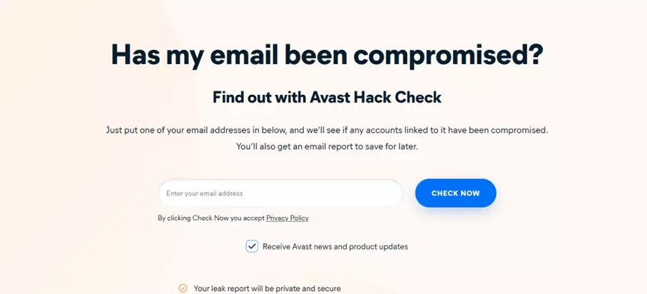 Avast Hack Check Monitor