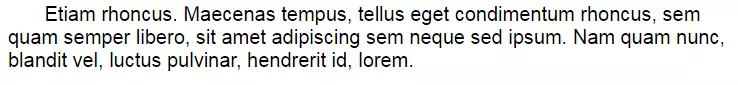 Texte exemple avec une insertion de la première ligne à 5%