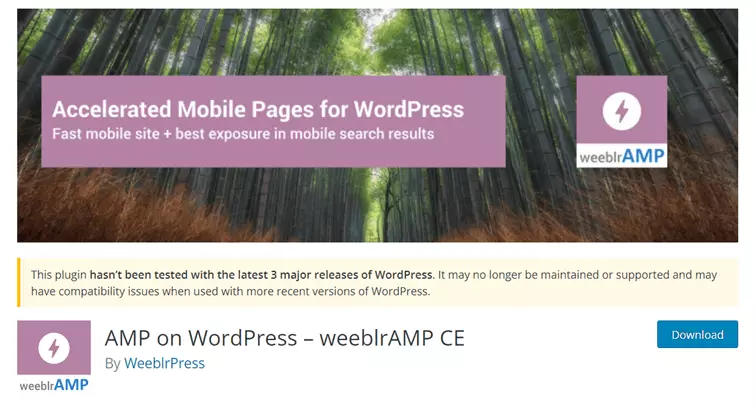 AMP on WordPress par weeblrAMP