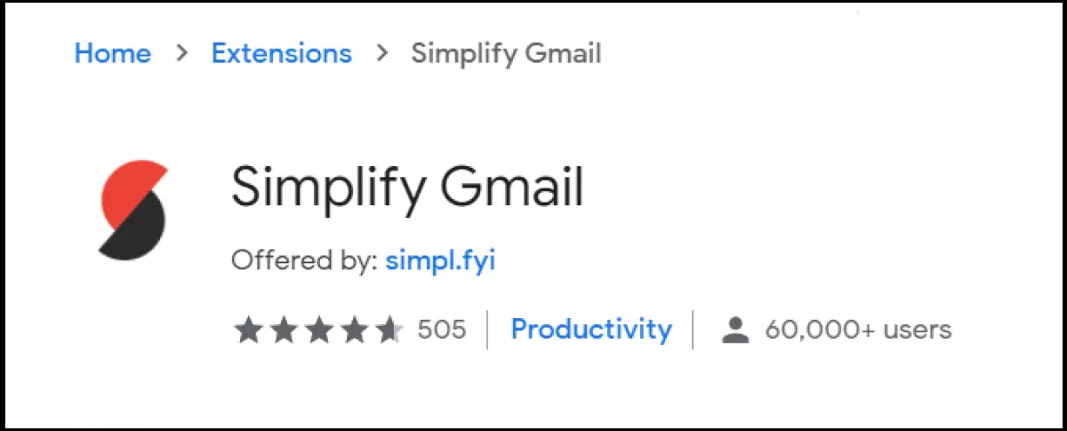 Simplify Gmail réduit les fonctionnalités de Gmail à l’essentiel