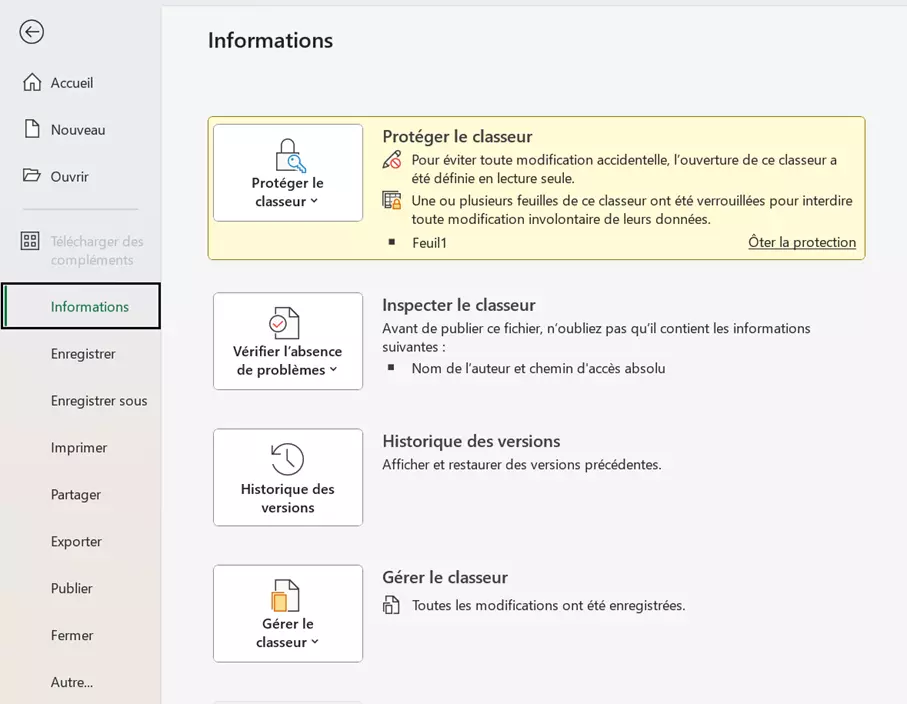 Enlever la lecture seule dans Excel en entrant le mot de passe