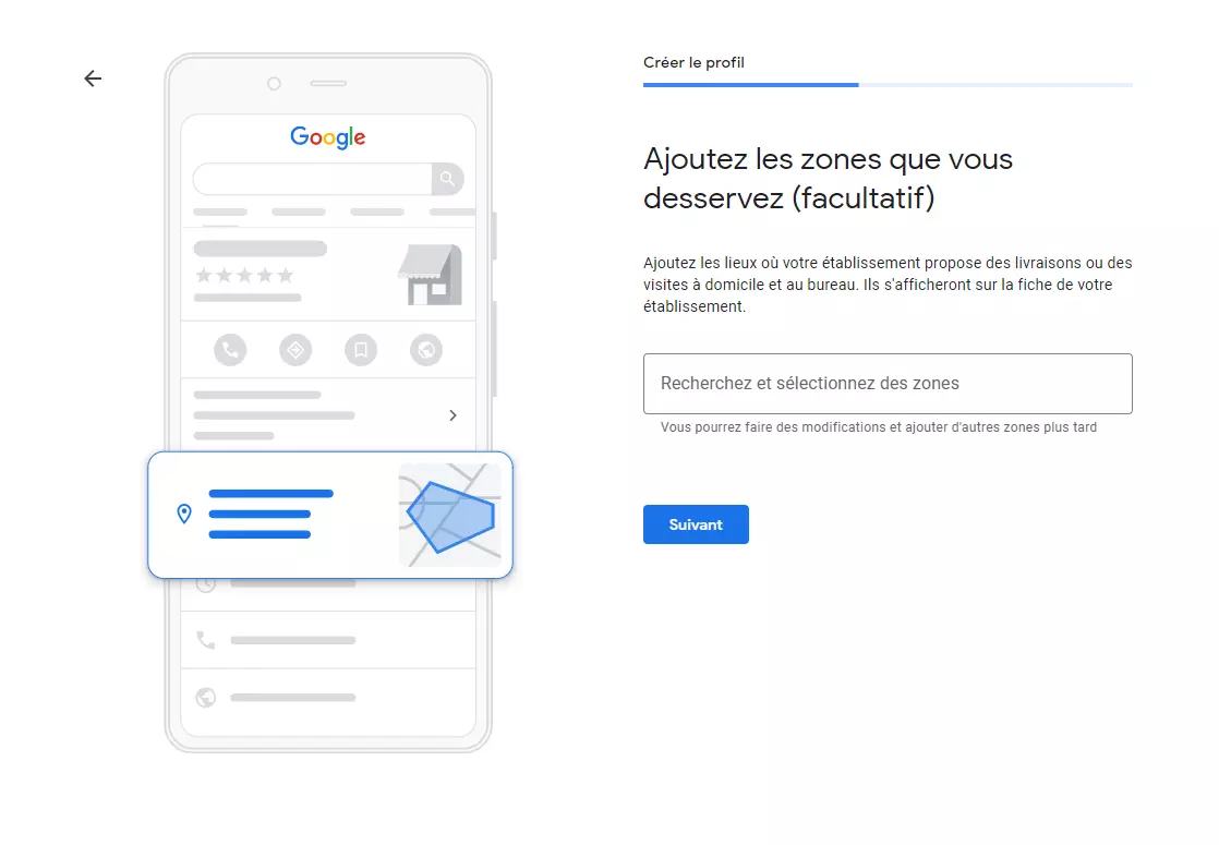 Inscrivez-vous à Google My Business : ajouter des zones de chalandise