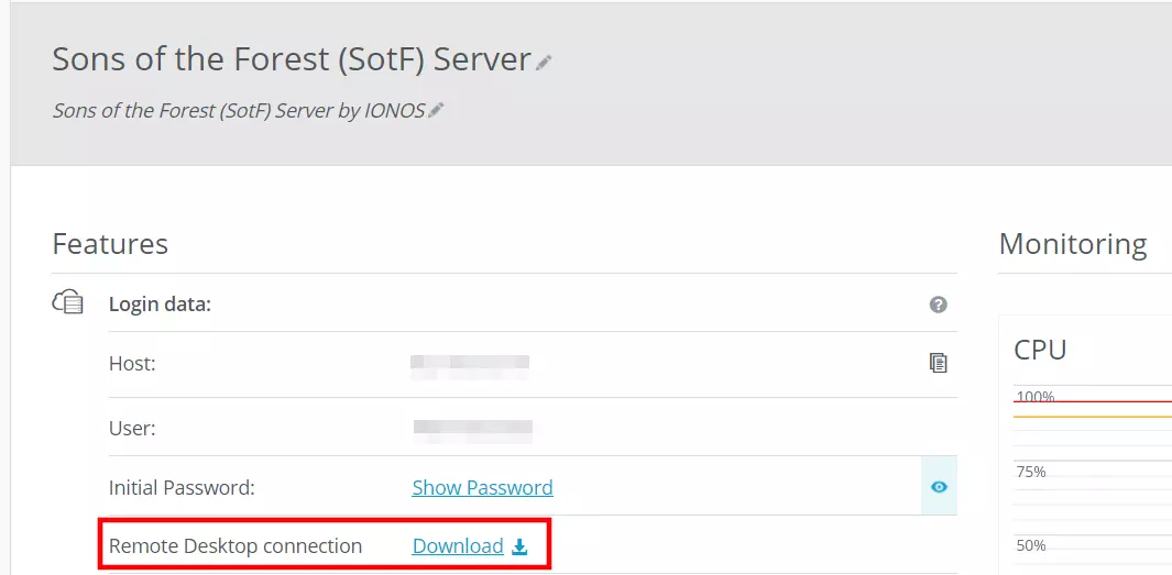 Configurer une connexion de bureau à distance via le centre client IONOS