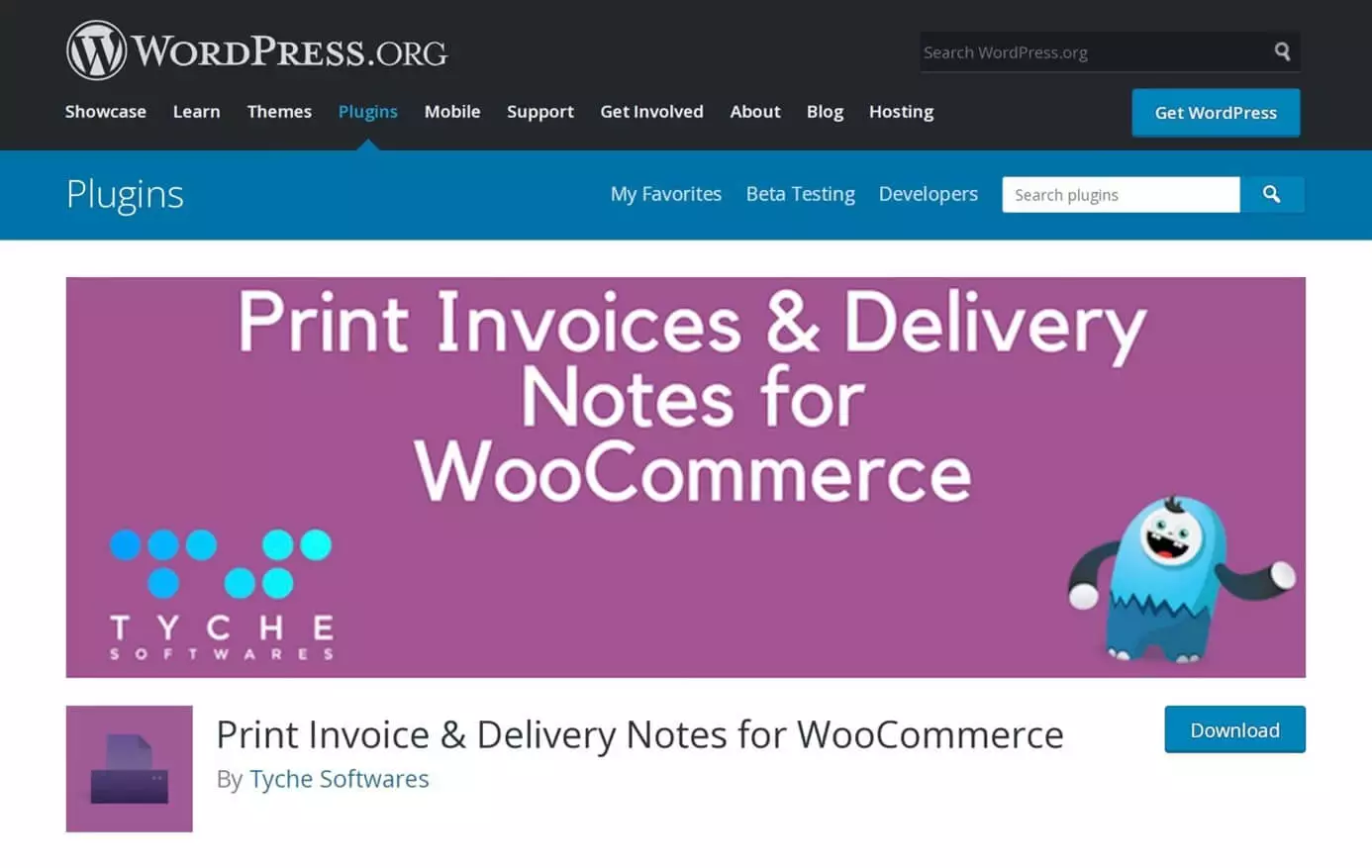 Plugin WooCommerce Print Invoice & Delivery Notes sur WordPress.org